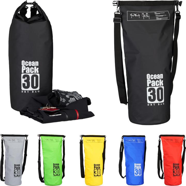 Relaxdays Zaino impermeabile Ocean Pack 30L