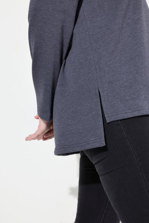 Produktbild Ulla Popken Sweatshirt, Schriftdruck, Classic, Kapuze, Langarm (46, 48)