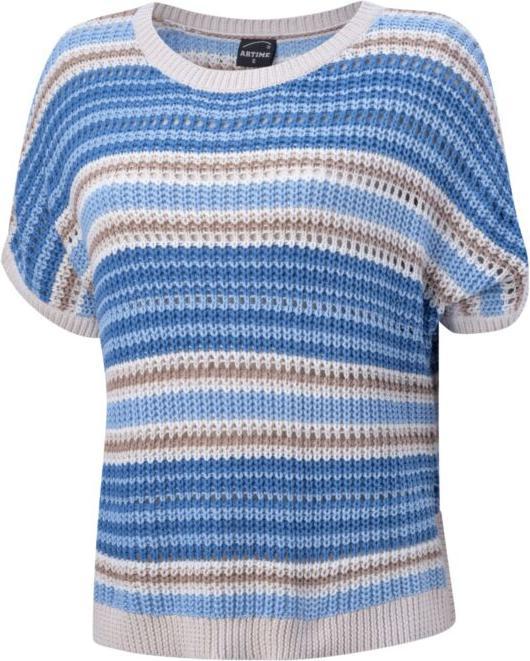 Produktbild Artime Damen Strickpullover «Gestreift», Rundhals (L)