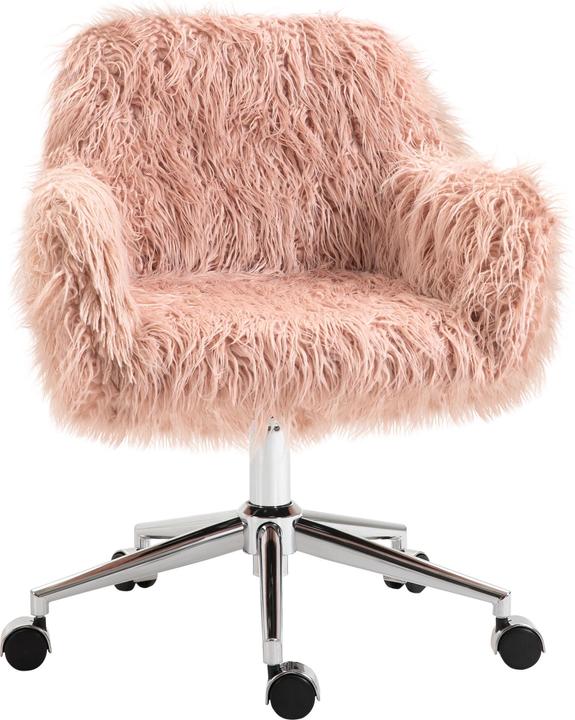 Vinsetto Chaise de bureau avec fourrure synthétique