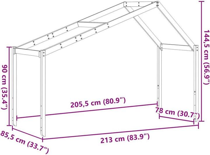 Produktbild vidaXL Dach für Kinderbett