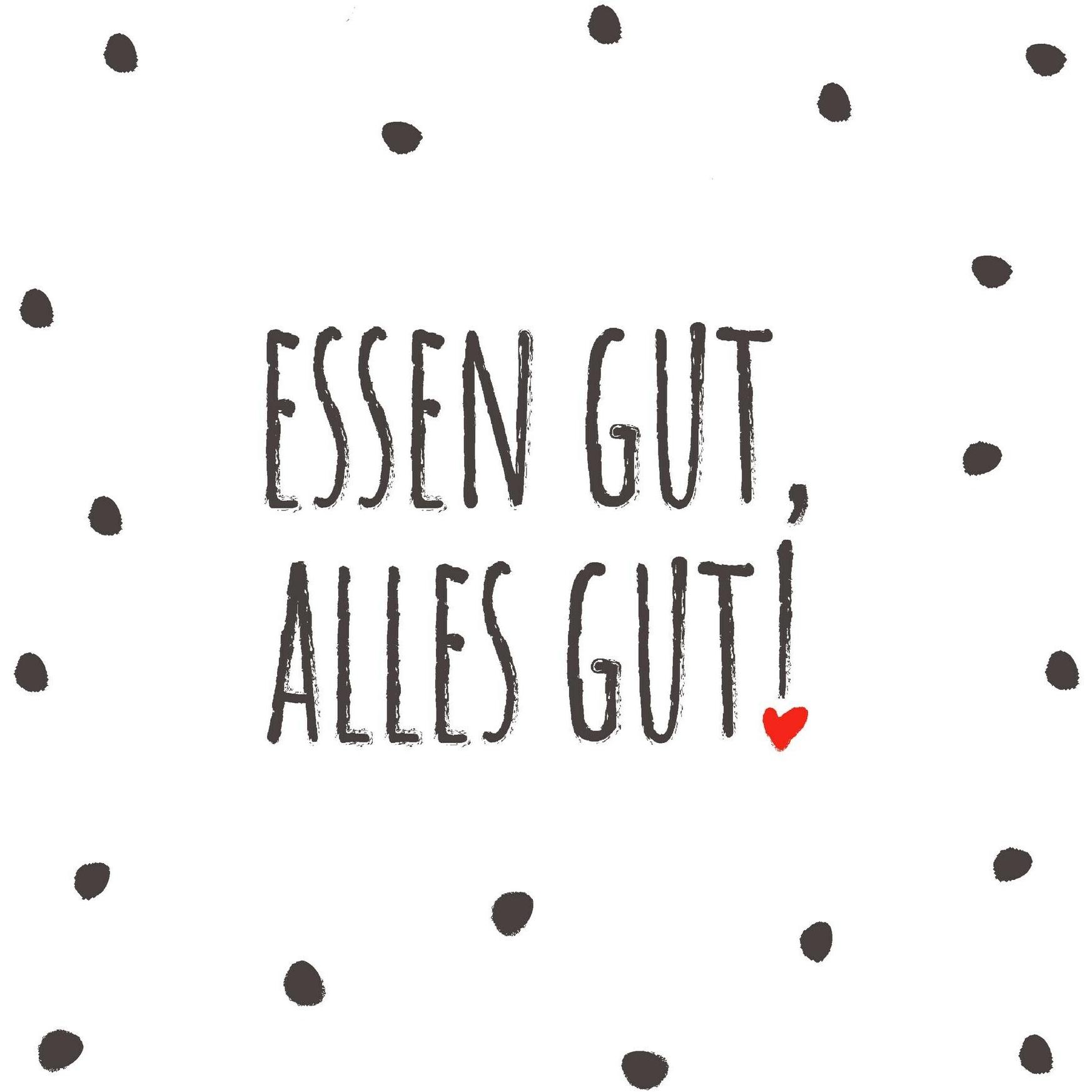 Paper + Design, Servietten, Motivserviette 33x33cm Essen gut... (20 x, 33 x 33 cm)