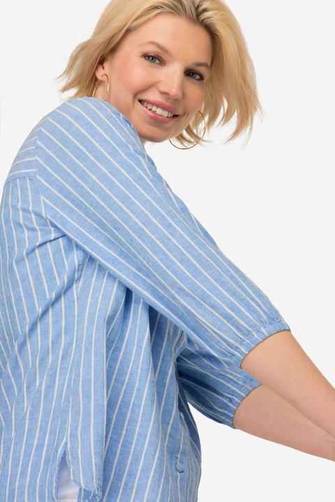 Produktbild Laurasøn Bluse, Leinenmix, Streifen, Rundhals, 3/4-Ärmel (L)