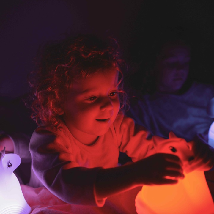 Actual product image Kidywolf Night light with colour changing hippo 15cm