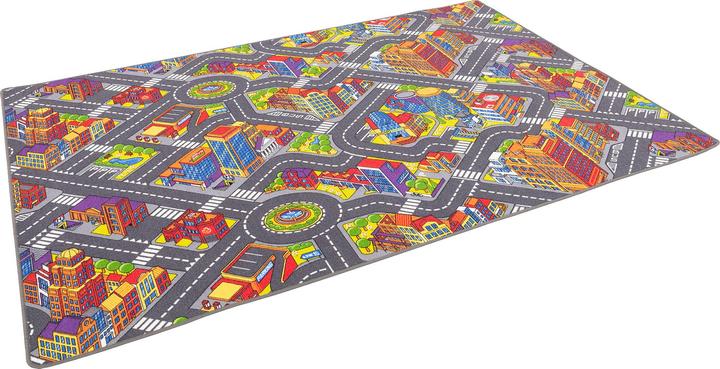 Snapstyle Kinder Spiel Teppich Strassenteppich 3D Big City (80 x 160 cm)