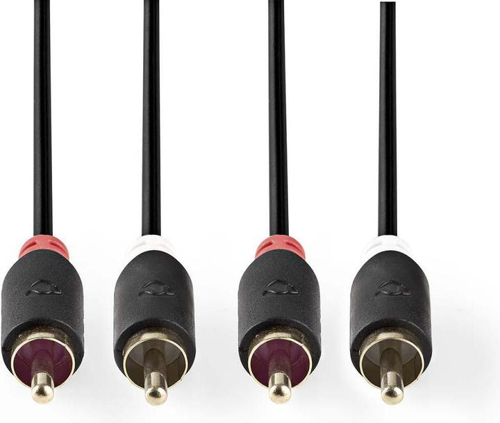 Produktbild Nedis Stereo Audiokabel 2 x R AC Stecker - 2 x Cinchstecker (3 m)