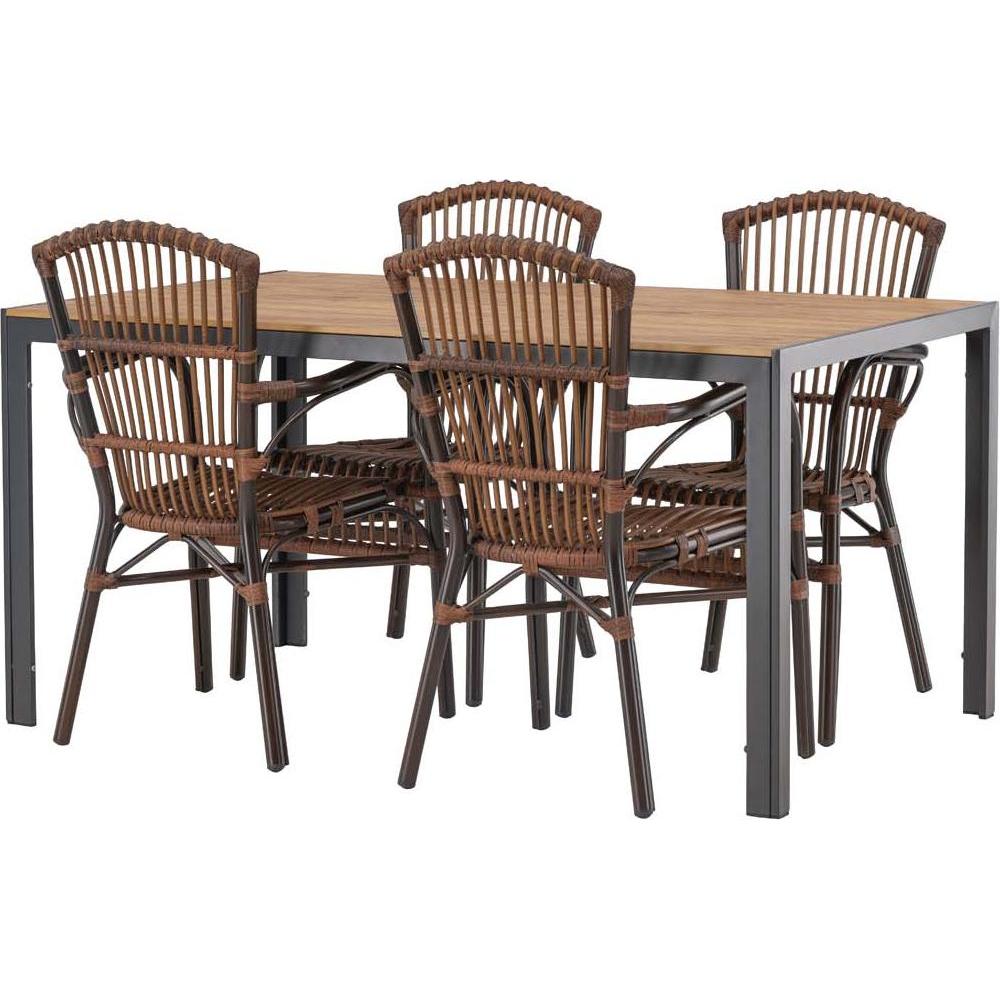 Ebuy24, Gartentisch + Balkontisch, Gartenset Break 5-teilig (150 cm)