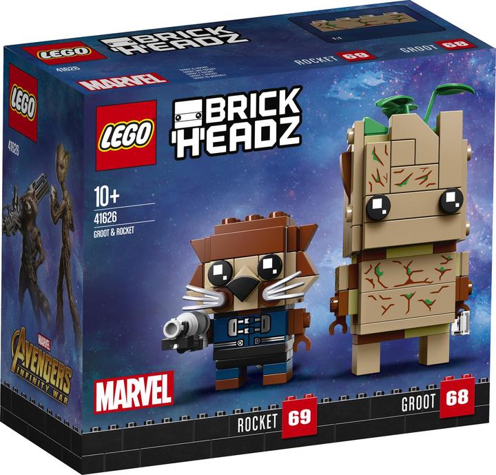 Immagine prodotto LEGO Groot e Rocket (41626, LEGO Brickheadz)