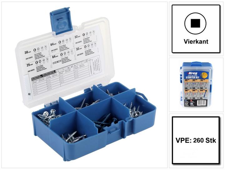 Produktbild Kreg Pocket-Hole Schrauben Sortiment (260 Schrauben pro Stück)