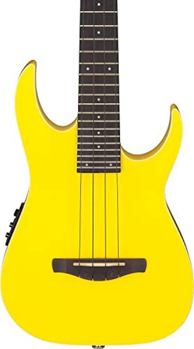 Actual product image Ibanez URGT100 Sun Yellow High Gloss electric-acoustic tenor ukulele with gigbag (Tenor)