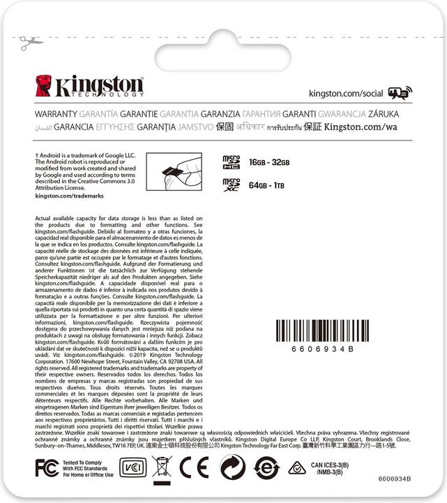 Image du produit Kingston Canvas Select Plus (512 Go, microSDXC, U3, UHS-I)