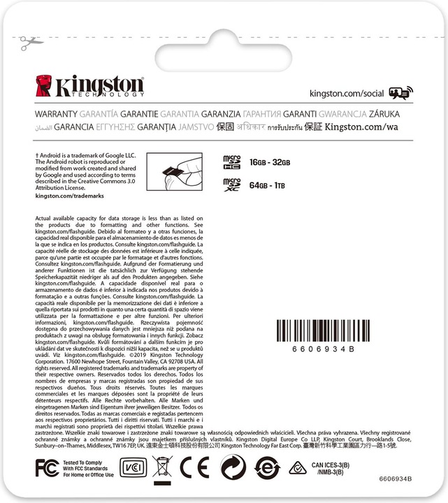 Actual product image Kingston Canvas Select Plus (512 GB, microSDXC, U3, UHS-I)