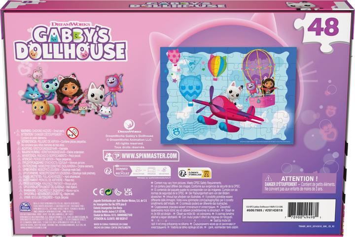 Immagine prodotto Spin Master Gabby's Dollhouse, 48-delige houten legpuzzel DreamWorks Netflix Gabby's Dollhouse-speelgoed, puzzel (48 pezzi)