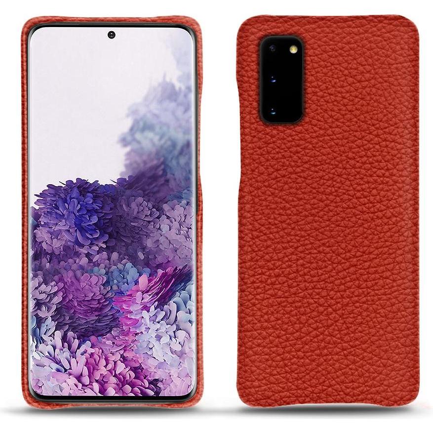 Noreve Lederschutzhülle (Samsung Galaxy S20), Smartphone Hülle, Orange