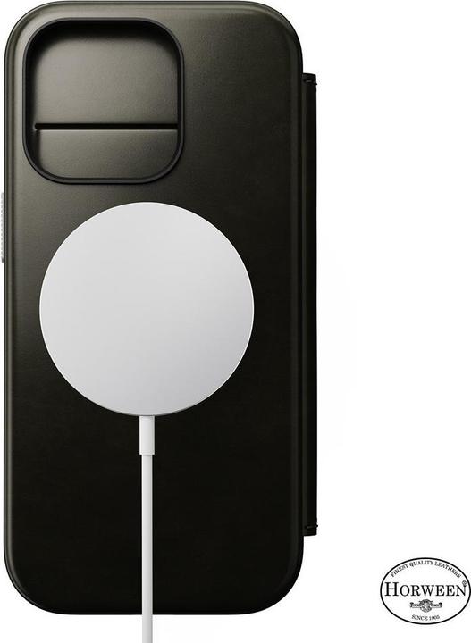 Immagine prodotto Nomad Folio in pelle - Verde cromo - iPhone 16 Pro (Apple iPhone 16 Pro)