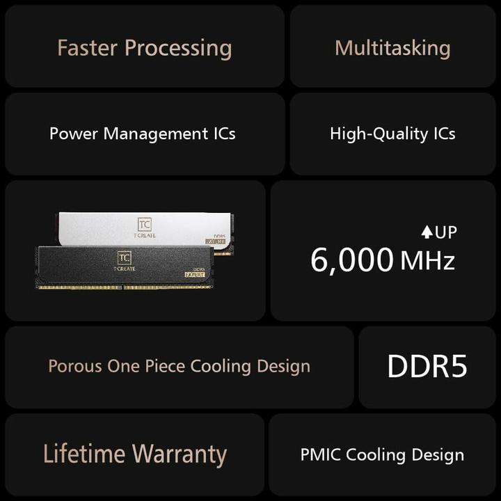 Produktbild Team Group T-Create Expert (2 x 32GB, 6000 MHz, DDR5-RAM, U-DIMM)