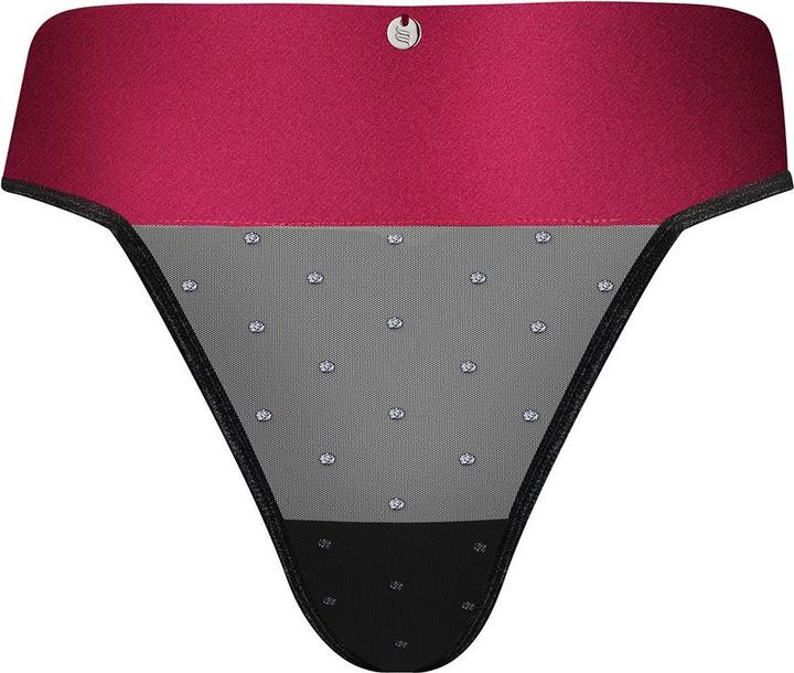 Produktbild Obsessive Tanga mit sexy Schleife Schwarz/Rot (3XL)