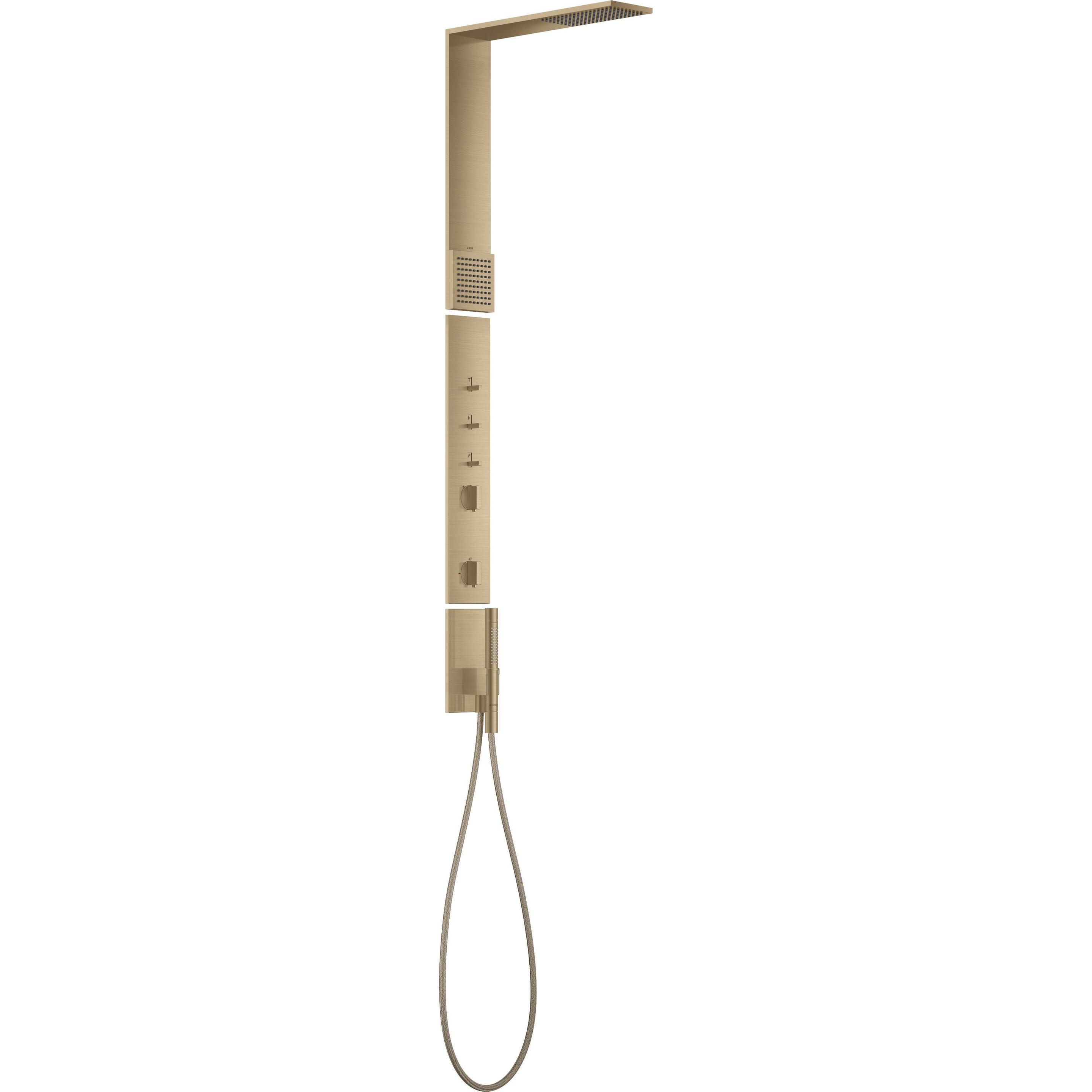 Thumbnail - hansgrohe, Duschsystem, AXOR ShowerComposition Duschpaneel, mit Thermostat, Kopfbrause 110/220, Schulterbrause, in