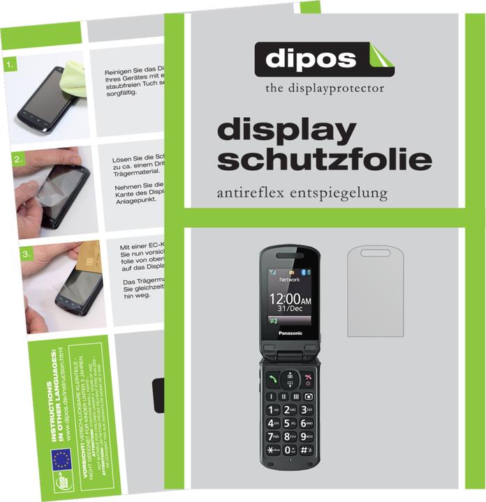 Produktbild Dipos Displayschutzfolie Antireflex (2 Stück, Panasonic KX-TU 329)
