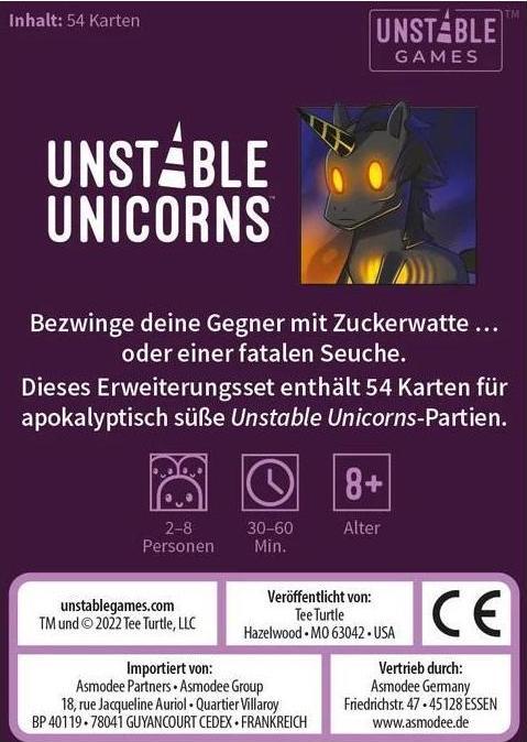 Actual product image Unstable Games TTUD0006 - Unstable Unicorns - Rainbow Apocalypse, for 2-8 players, from 18 years, DE expansion. (German)
