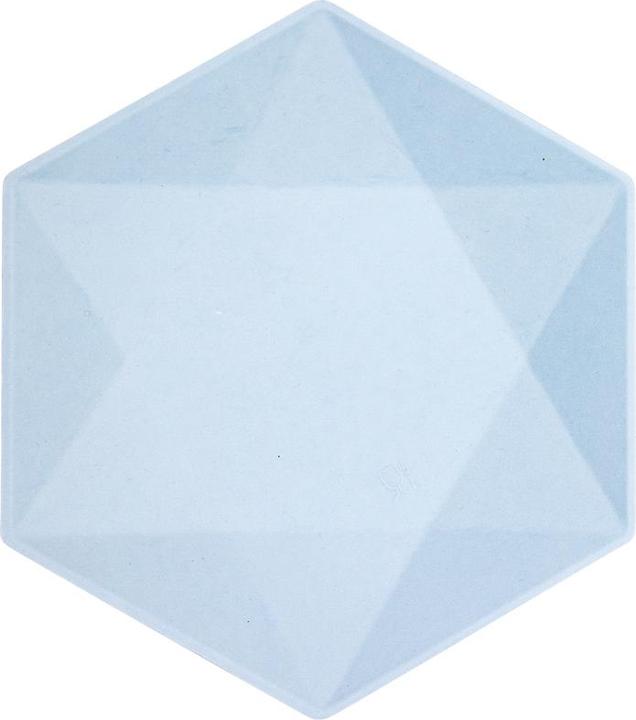 Amscan Teller Maxi Vert Decor sechseckig hellblau (6 x)