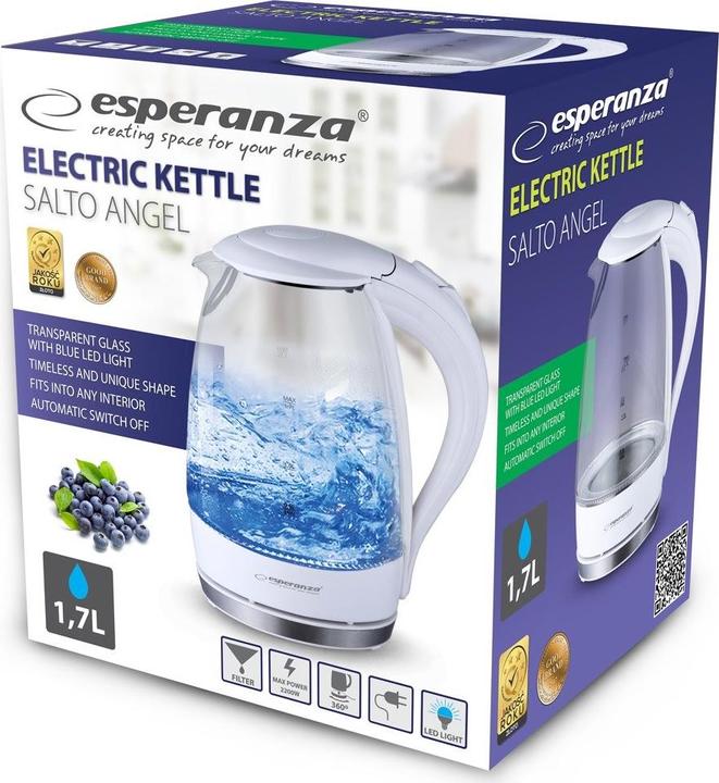 Actual product image Esperanza electric Salto Angel EKK011W (2200W 1.7l, white) (1.70 l)