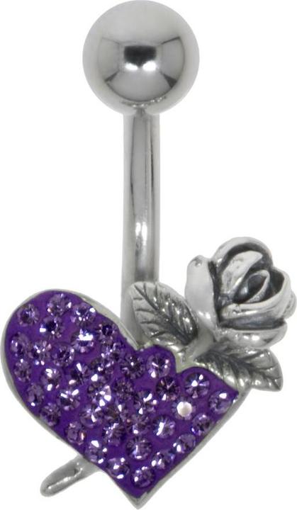 Immagine prodotto Bijouteria Piercing ventre (Argento 925, Vetro (di orologio), Acciaio chirurgico 316L)