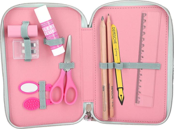 Actual product image Magni DEPESCHE Miss Melody Federtasche 3fach mit Pferdekopf Applikation