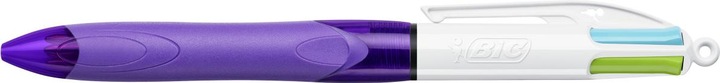 Image du produit Bic Stylo à bille 4C Grip Fashion 8922901 Boîte de 4 couleurs, 12 pièces (Violet, blanc, 12 x)