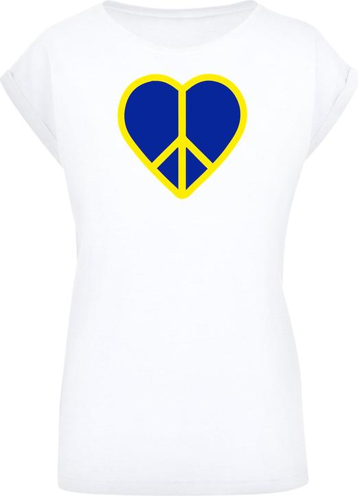 Produktbild Merchcode Ladies Peace - Heart Peace Extended Shoulder T-Shirt - 161405 (XL)