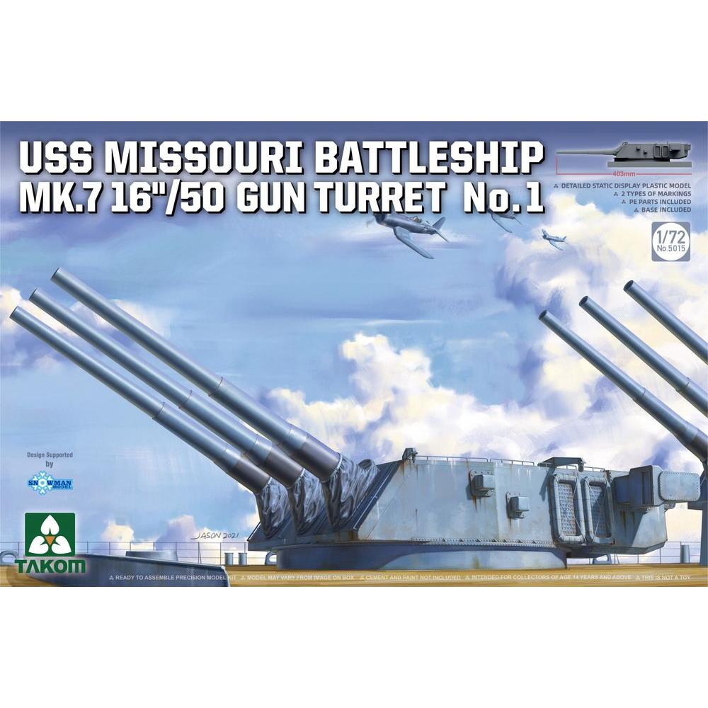 Takom USS MISSOURI BATTLESHIP MK.7 16"/50 GUN TURRET No.1