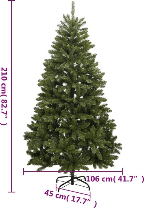 Produktbild vidaXL künstlicher klappbarer Weihnachtsbaum (210 cm)
