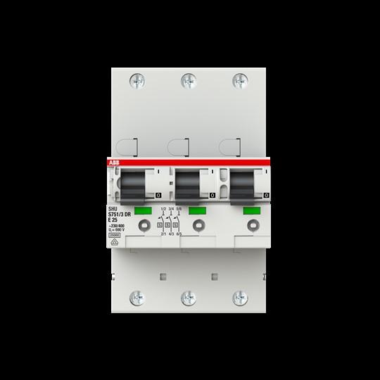ABB, Schutzschalter, S751/3DR-E25 sel. Haupt-LS (SHU) E-Char.,25kA,25A,3x1P