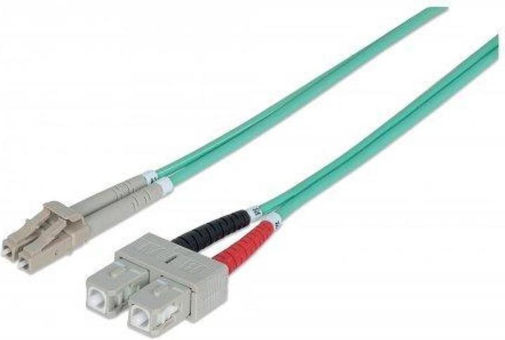 Intracom INTELLINET 302716 Intellinet Fiber optic cable LC-SC duplex 2m 50/125 OM3 multimode 2mm Jacket (2 m)