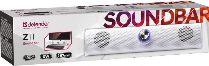 Actual product image Defender Głośniki komputerowe Głośnik Z11 Soundbar 6W USB LED Podświetlany Biały (6 W)