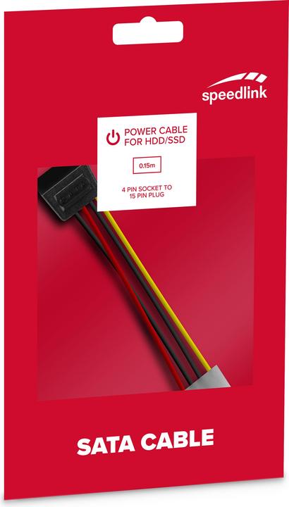 Produktbild Speedlink cable SATA (SL-170501-BK) (15 cm, 4 pin PWM, SATA)