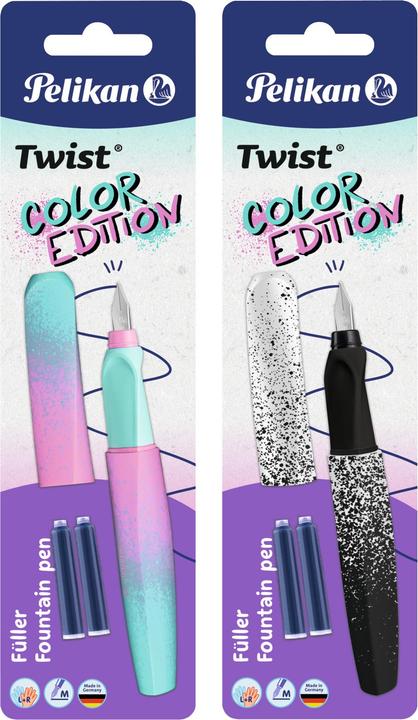 Image du produit Pelikan Stylo plume (système de remplissage par cartouche) Twist® Color Edition Stylo plume pour (Couleurs assorties, 2x)
