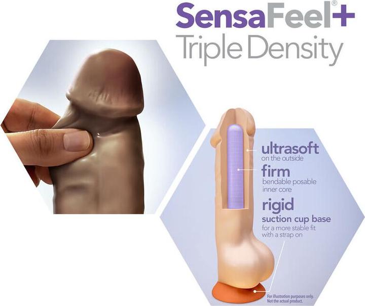 Produktbild Blush Dr. Skin Plus - 8 Inch Realistic Posable Dildo with Squeezable Balls - Suction Cup Base for Hands Fr