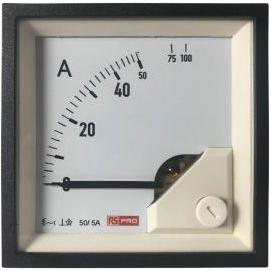 Rs Pro Amperemeter 10 (Input) A, 100 (Scle) A, 50/5 (CT) A AC Dreheisen, 68mm x 68mm T. 54 (<30 A) m, Automatisierung