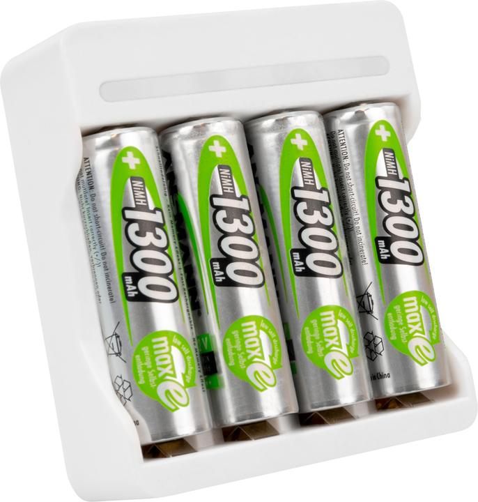 Produktbild Ansmann Ladegerät Basic IV inkl. 4 x AA 1300mAh Akku (1 Stk., AA, 1300 mAh, Ladegerät inkl. Akku)