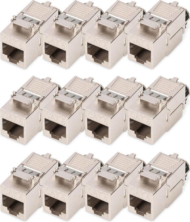 Immagine prodotto Digitus Modulo Keystone Cat.8.I schermato, senza attrezzi, cappuccio antipolvere, 12 pezzi. (Modulo Keystone)