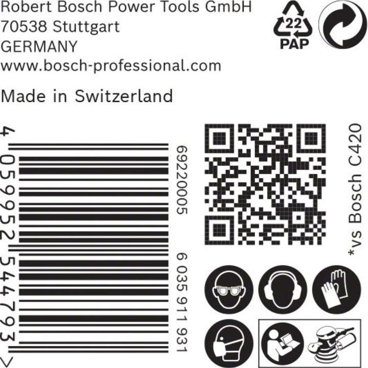 Actual product image Bosch Professional Zubehör Expert C470 Sandpaper multi-hole for random orbital sander, 150 mm, G 180, 50 pcs. (180)