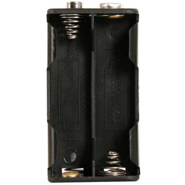 Thumbnail - Velleman Batteriehalter Für 4 x Aa-Batterien (Mit Druckknopfanschlüssen), Batterie Zubehör, Schwarz
