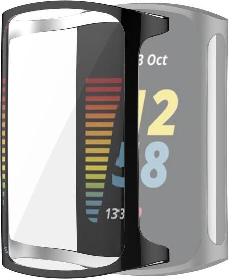 Cover-Discount Fitbit Charge 5 - Custodia protettiva in gomma nera