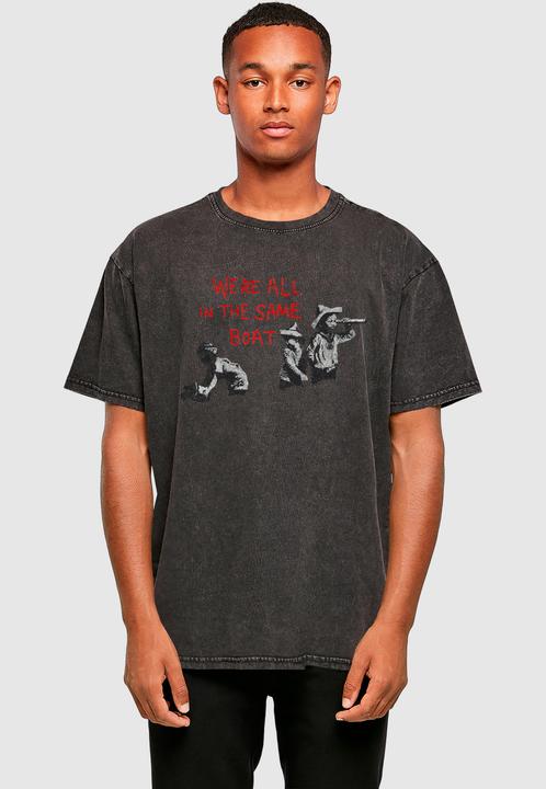 Produktbild Merchcode Brandalised - In The Same Boat Acid Washed Oversize Tee - 189263 (3XL)