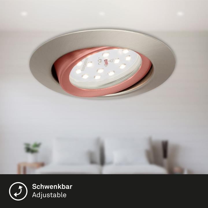 Produktbild Briloner LED Einbauleuchten 3er-Set, matt-nickel, 3xLED-Modul/3,5W (350 lm)