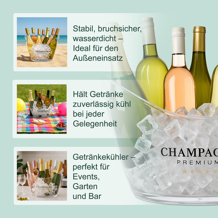Produktbild Relaxdays Eiseimer 8l transparent