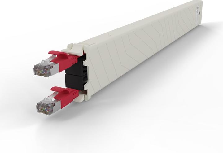 Productafbeelding PATCHBOX één / Cassette / 8RU / Cat 6A, STP, 0,8 m, rood (S/FTP, CAT6a, 0.80 m)