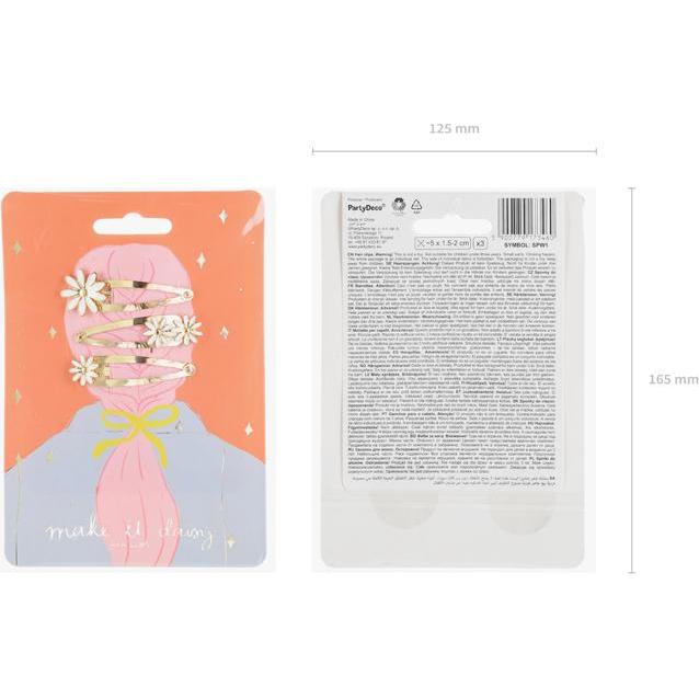 Thumbnail - Partydeco Haarspange - Margeriten (3Stk)