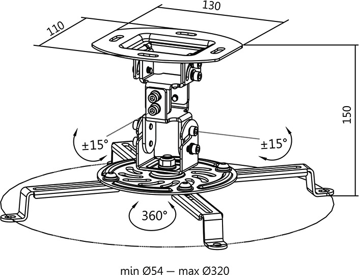 Actual product image LogiLink Beamer mounting (Ceiling)